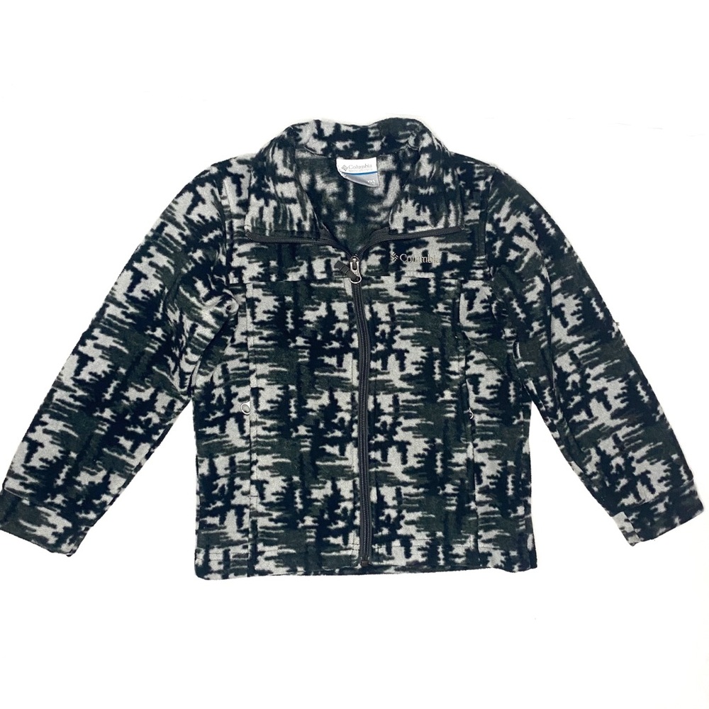 Columbia • kids zip up fleece jacket black gray
